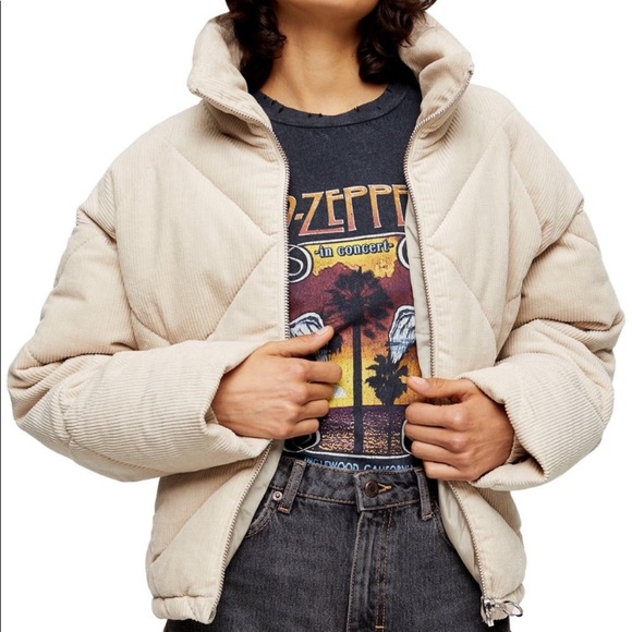 Topshop Corduroy Puffer Jacket - Picture 2 of 6